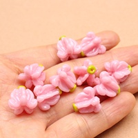 Mahkota Bunga Resin Warna Ivory Pink Ungu Motif Bunga Hawaii Terbaru