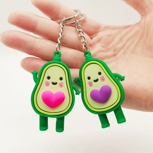 Doll <strong>Keychain</strong> Custom Bag DIY Mini Sax Avocado Cute Creative Cartoon 3D llaveros CHAVEIRO Silicone Rubber Yarn Doll <strong>Keychain</strong> - Product Image 3