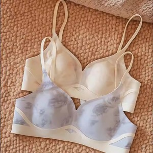 <span class=keywords><strong>Sujetador</strong></span> fresco antibacteriano 10A ultrafino para mujer, copa de pétalo trasero de belleza en U profunda, <span class=keywords><strong>tira</strong></span> de gelatina, soporte suave, calzoncillos de tiro bajo Hipster - Product Image 1