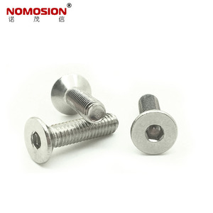 NOMOSION Flat Head <b>Socket</b> <b>Screws</b> M4 304 Stainless Steel Metric Standard Thread Plain Finish - Product Image 2
