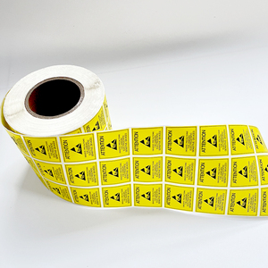 Tùy chỉnh dễ vỡ dán đóng gói nhãn cảnh báo thận trọng dính vận chuyển nhãn cuộn in ấn nhãn dán - Product Image 5