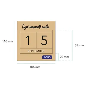 Calendrier perpétuel en bois, merchandising personnalisé - Product Image 1