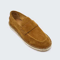 Fabricant de chaussures Lanci Chine – Espadrilles Penny Loafer à enfiler pour hommes, personnalisées, de luxe, en daim et jute de qualité supérieure