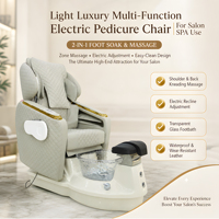 Fauteuil de pédicure spa de luxe en gros d'usine avec massage par pétrissage, personnalisable en métal et cuir, équipement professionnel