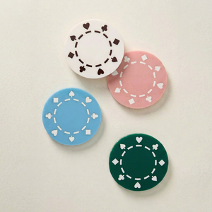 Wholesale New Arrival Multi Colors Agate Round Resin Coasters with Gold <b>Edging</b> By Fashion Craft India Card Suit Design Coaster - Product Image 1