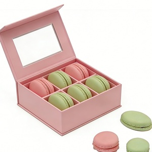 Gift Cardboard Premium Macaron Box Eco-friendly Paper Box square Cardboard Box Paper Shipping Rigid Box - Product Image 4