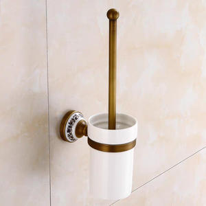 Set aksesori kamar mandi Toilet Hotel terpasang di dinding keramik kuningan padat antik kualitas tinggi untuk perangkat keras mandi mewah - Product Image 6