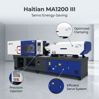 Machine de moulage par injection servo-hydraulique d'occasion d'origine haïtienne de 120 tonnes MA1200, horizontale, d'occasion, pour le plastique