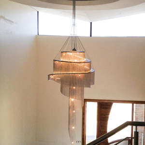 New Creative Pendant Lighting Wedding Hotel Decorative Modern Rotating Tassel Designer <b>Chandelier</b> - Product Image 3