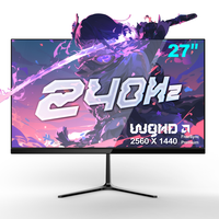 Monitor Komputer IPS 27 inci 240Hz 2K QHD Layar Datar LED Desktop DP HD VESA 75mm Grosir Pabrik, Suplai Massal, OEM ODM Diterima