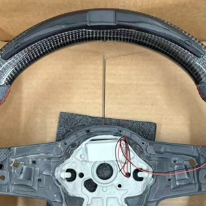 Volant de voiture à LED pour Volkswagen VW MK7 MK8 MK8.5 Scirocco Golf 7 <span class=keywords><strong>GTI</strong></span> Golf R MK7 <span class=keywords><strong>Polo</strong></span> <span class=keywords><strong>GTI</strong></span>, véritable volant en fibre de carbone - Product Image 5