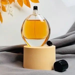 Harga pabrik unik 100Ml semprot kreatif transparan menebal semprotan bulat kemasan kosong kaca botol parfum