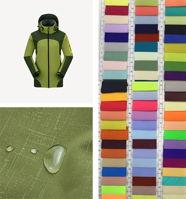 High Quality Control woven polyest fabric polyester softshell fabric softshell fleece fabric waterproof breathable textile