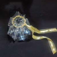 Vente en gros de sacs à fleurs transparents en PET imperméables, boîte d'emballage pour bouquet, fournitures pour fleuristes