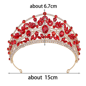 Alliage Romantique Luxe Diamant Pageant Couronnes Royal Mariage Noivas Pêche <span class=keywords><strong>Couronne</strong></span> Européenne Américaine Nouveau Strass Mariée <span class=keywords><strong>Princesse</strong></span> - Product Image 6