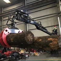 Grue à bois hydraulique, machine à grappin forestier |   Équipement de chargement de bois lourd, remorque à bois à essence facile à utiliser pour tracteur