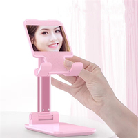 Support de téléphone et tablette pliable et portable en ABS écologique, réglable en hauteur, avec miroir – Meilleure vente