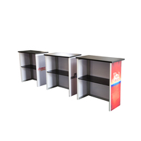Table de comptoir pliable promotionnelle portable en aluminium durable et réutilisable pour les stands de salons professionnels, table d'exposition