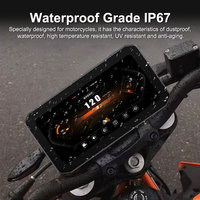 6.25 "système multimédia de moto sans fil CarPlay double caméra DVR TPMS BSD IP67 étanche moto GPS