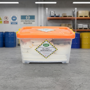 High Performance SABER Oil Spill Kit 45 Liter Model SO45-SK/CB with Clear Box for Larger Shop Leaks and Fast Deployment - Product Image 3