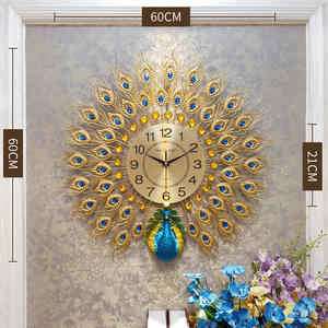 A la venta, decoración moderna para el hogar, decoración escénica de <span class=keywords><strong>Metal</strong></span> 3D, relojes despertadores de pared, reloj luminoso, reloj grande para decoración del hogar - Product Image 5