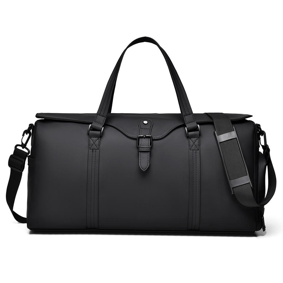 Luxury Men's High Quality Pu Duffel Tote Bag New Waterproof Large Capacity Fitness Gym Travel Bag Shoes Compartment Lightweight