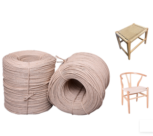 Cuerda de papel de 3 hebras, corda de tres fios, Natural, marrón, negro, café, trenzada, gran stock - Product Image 1