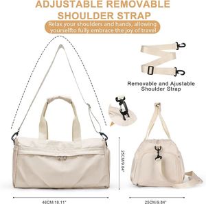 Gym Bag for Women Small Travel Duffle Bag With Shoe Compartment Waterproof Weekender Overnight Sport Carry on Bag - Product Image 2