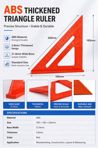 Regla Triangular de Plástico Multifuncional de Alta Calidad de 185*185*260 mm para Carpintería y Diseño Estudiantil - Product Image 6