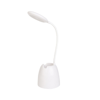 Lampe de bureau de table à LED Protection des yeux Lampe de lecture à LED avec chargement USB Dimmable Touch Control Pencil Holder