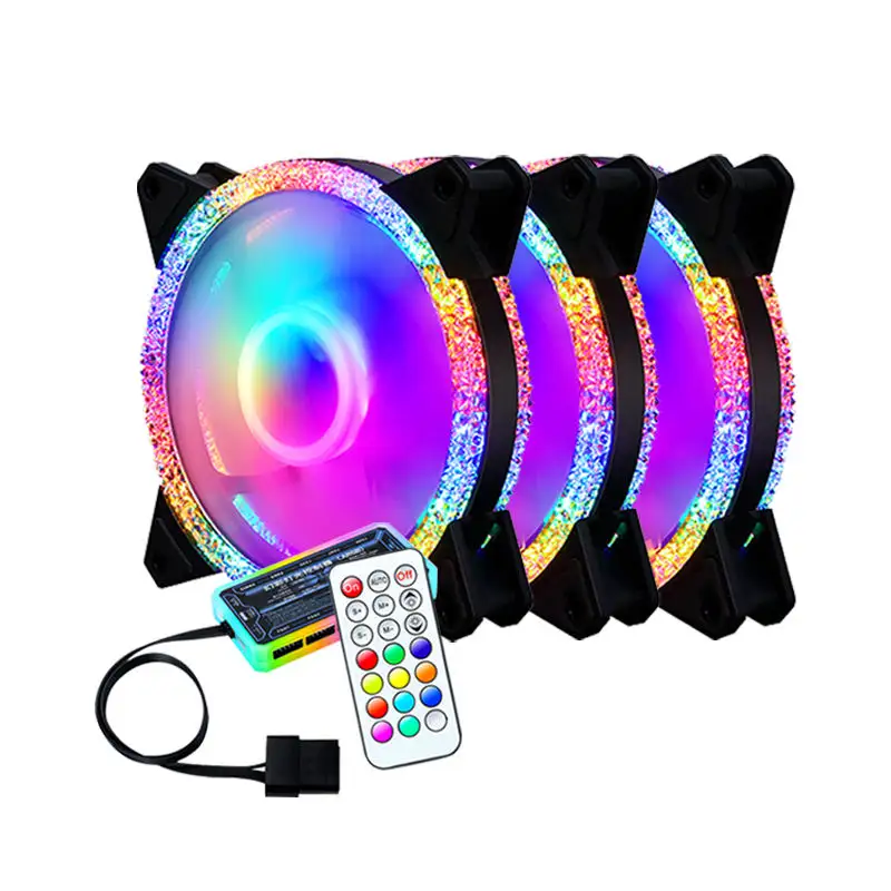Factory OEM Custom Cpu Cooler Fan 120mm RGB fas Colorful LED Light PC Cooling Fan for case gaming