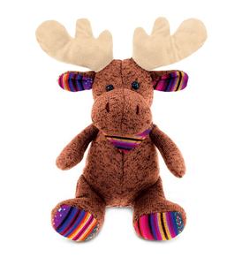 plush moose stuffed animal soft funky brown moose with scarf