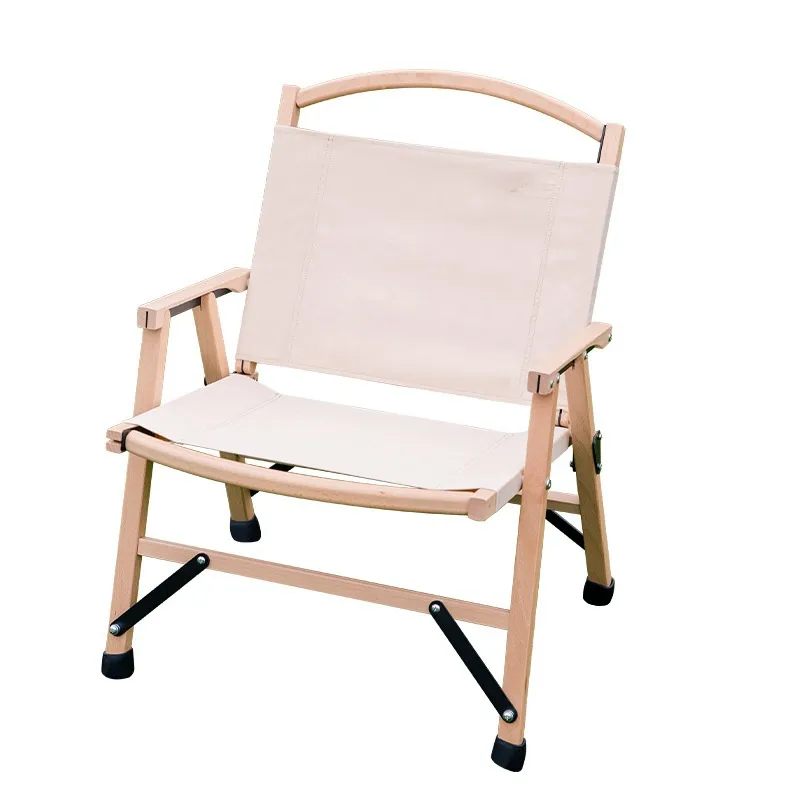 Vendita calda sedia da spiaggia rimovibile portatile in legno per escursioni all'aperto Picnic campeggio sedie pieghevoli in faggio Kermit