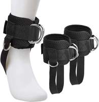 Accessoire de fixation pour machine à câble en nylon pour exercices de kickback en salle de sport, sangles de cheville réglables avec poids, personnalisables