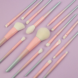 15pcs Professional Makeup Brush Set Nylon Bristles Gradient Resin Handle <b>Eye</b> Loose Powder Eyeshadow Cosmetic Brush Kit - Product Image 2