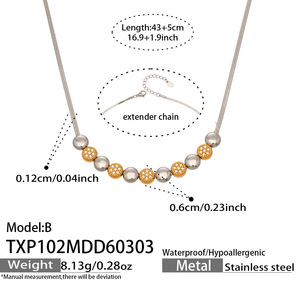 Luxury Stainless Steel Star Zircon Pendant Necklace & Two Tone Bracelet <b>Set</b> Minimalist Jewelry Jewelry <b>Sets</b> For Women - Product Image 4