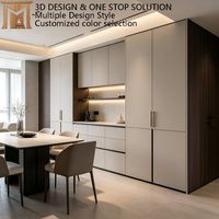 Mueble de Comedor de Lujo, Independiente, de Gran Capacidad, Ecológico y Personalizado, con Puertas de Vidrio y Madera Sólida de Nogal para Restaurante