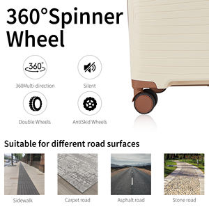 מטען נופש משפחתי סטים באיכות גבוהה בז 'צבעוני סט מטען סט 5 חתיכה פגז מושלם עבור טיסות - Product Image 6