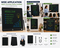 Tableau d'affichage électronique de 21 pouces, grand écran LCD, bloc-notes numérique, tableau d'affichage numérique pour bureau, salle de classe, entreprise, magasin