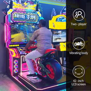 Équipement d'amusement intérieur populaire : Simulateur de course de <span class=keywords><strong>moto</strong></span> dynamique à deux joueurs, machine de jeu d'arcade à monnayeur <span class=keywords><strong>en</strong></span> métal - Product Image 2