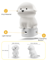 ZHILAI RGB - Mini Lámpara Nocturna LED Moderna con Enchufe, Ahorro de Energía, Cambio de Color, Regulable, con Sensor, Certificación FCC, para Dormitorio