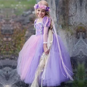 Hya34 fantasia vestido infantil de princesa, vestidos para meninas, festas, trajes para halloween