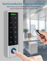 Lecteur de clavier sans fil pour porte, étanche IP65, alimenté par batterie, 125KHz EM, biométrique, empreinte digitale, mot de passe, RFID, déverrouillage par télécommande