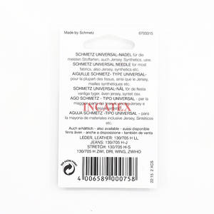 10 aiguilles universelles <span class=keywords><strong>Schmetz</strong></span> d'origine allemande 130/705 H Nm 70/10 75/11 80/12 90/14 pour <span class=keywords><strong>machine</strong></span> à <span class=keywords><strong>coudre</strong></span> domestique - Product Image 3
