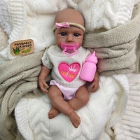 Poupée Reborn en silicone de 12 pouces, réaliste au toucher doux, avec des caractéristiques de nouveau-né réalistes, yeux peints à la main, poupées LouLou