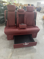 Canapé-lit en cuir personnalisé de luxe VIP, banquette réglable, siège de voiture compatible avec Volkswagen Multivan Caravelle, siège pour Sprinter Van Vito