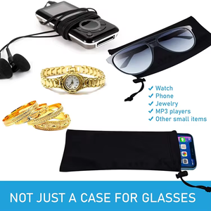 Großhandel Fertigwaren 9*18cm Soft Draw string Custom Mikro faser Brillen Tasche Sonnenbrillen Beutel Fall - Product Image 6