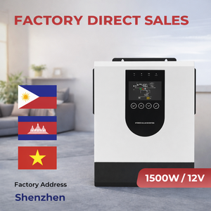 <span class=keywords><strong>Onduleur</strong></span> solaire hybride 12V 1,5kW hors réseau, <span class=keywords><strong>onduleur</strong></span> de chaîne AC 220V 60HZ monophasé à onde sinusoïdale pure avec MPPT intégré - Product Image 3