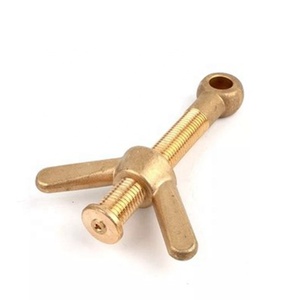 <strong>Brass</strong> Eye <strong>Bolt</strong> with <strong>Wing</strong> <strong>Nut</strong> - Product Image 1