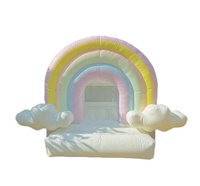Château gonflable de style nouveau en PVC blanc, structure gonflable commerciale pour adultes, aire de jeux intérieure/extérieure, usage domestique, capacité 100-500 kg